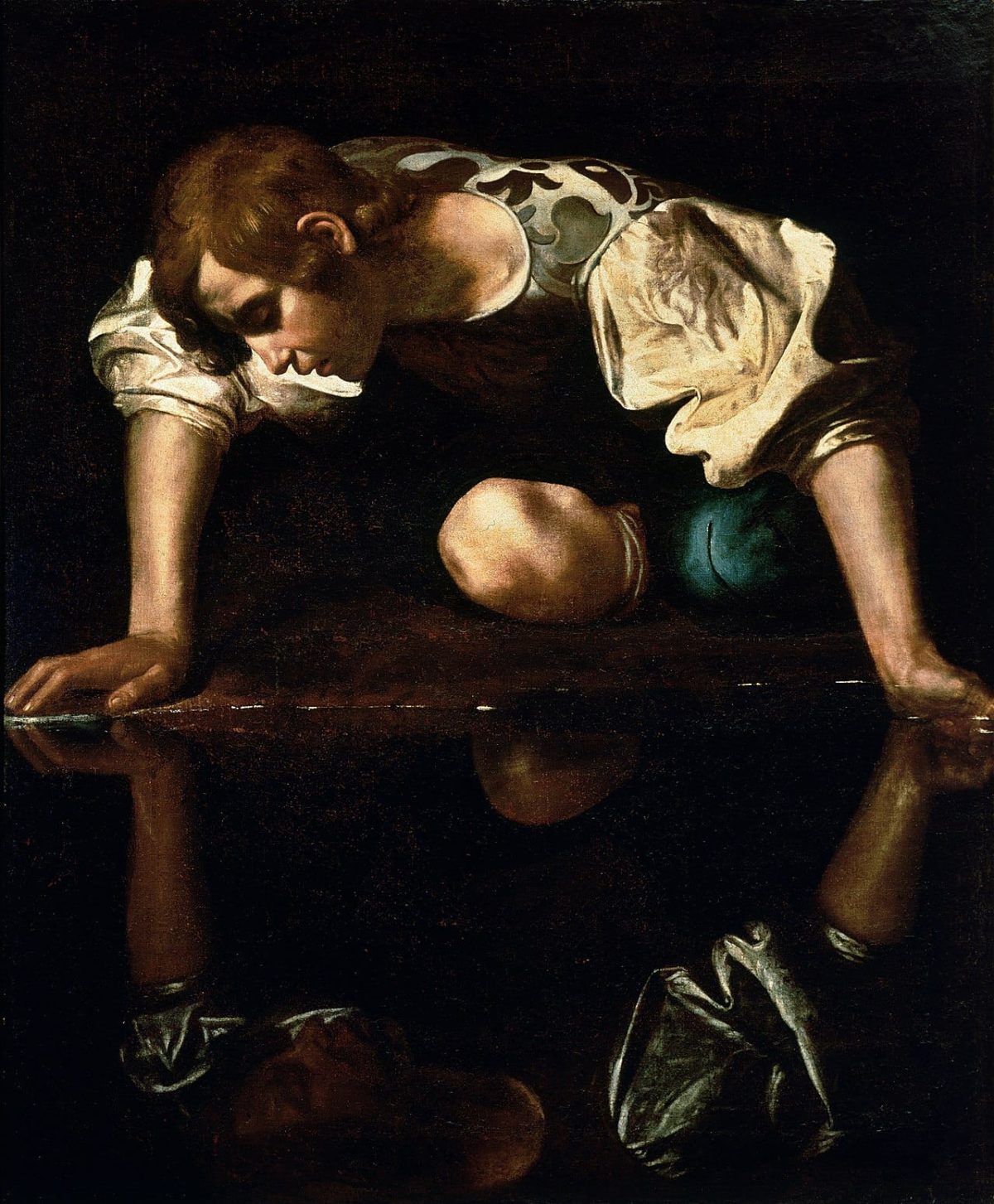 "Narcissus" by Caravaggio (1597-1599)